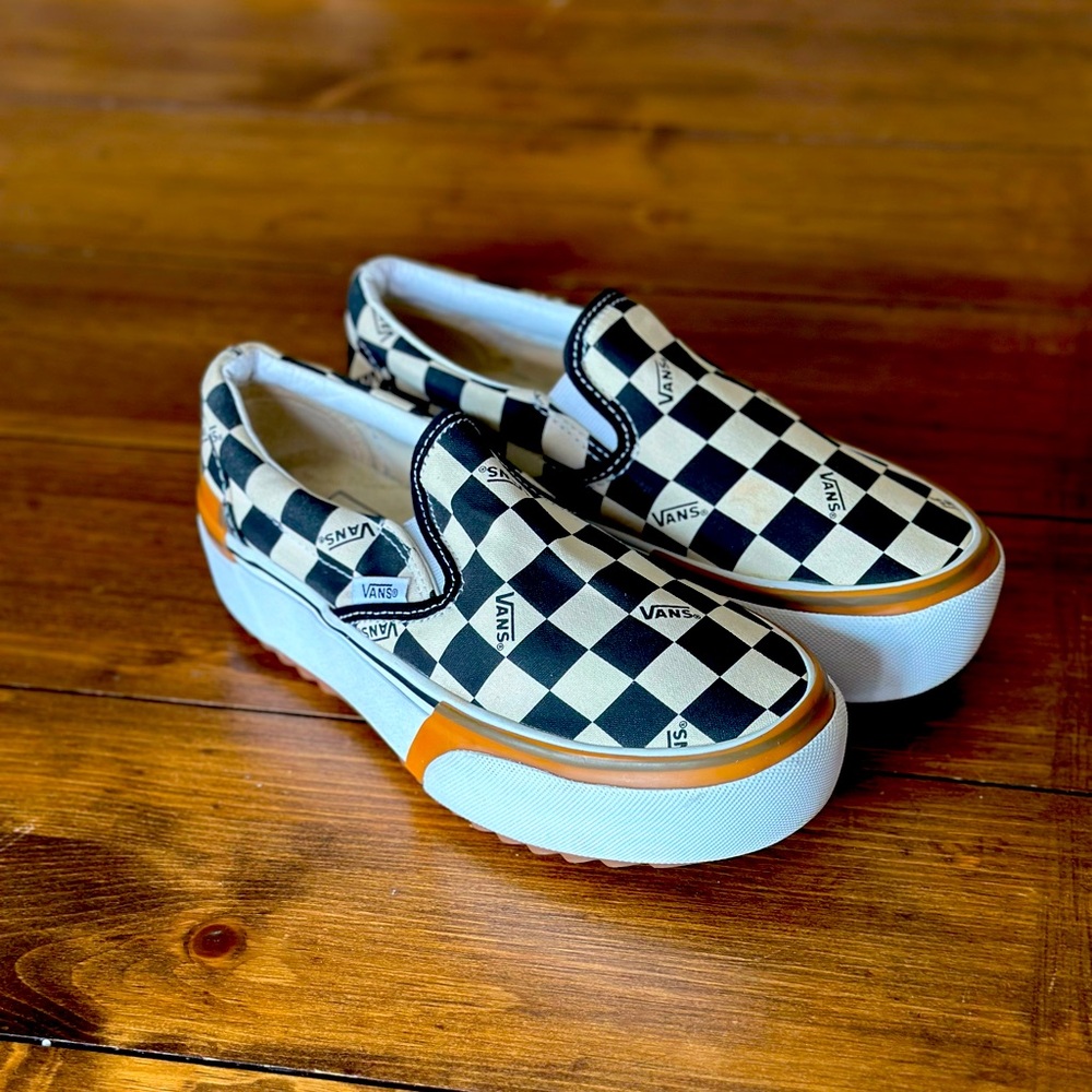 Vans Stacked Platform Checker Vans RARE